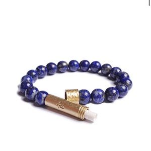 Hidden note in Polished Lapis Lazuli Intention Bracelet